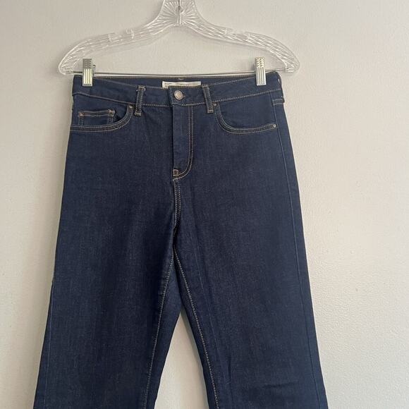 Topshop Moto Womens Tally Flare Jeans Dark Wash Indigo Sz 28 Stretch Dark Wash - Picture 6 of 12